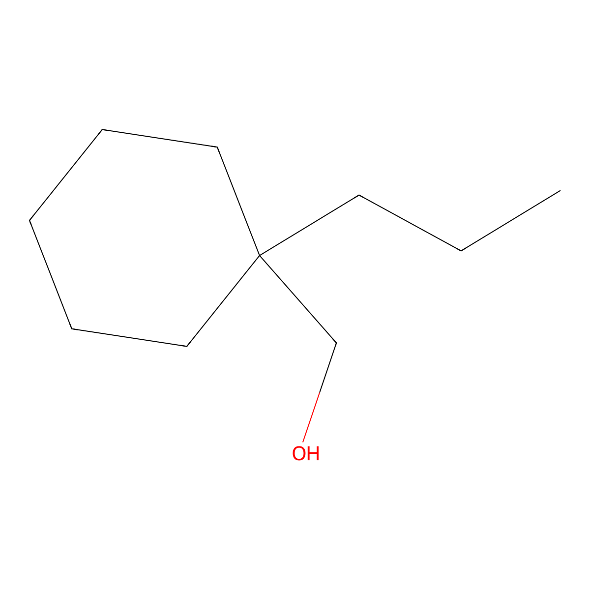 (1-Propylcyclohexyl)methanol molecular structure, CAS 85003-56-1
