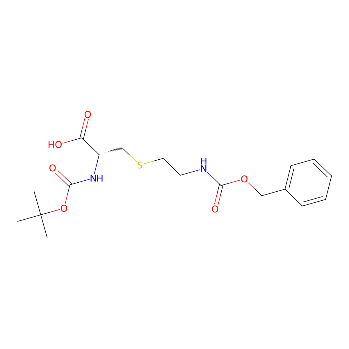Boc-cys(Z-aminoethyl)-OH molecular structure, CAS 85003-76-5