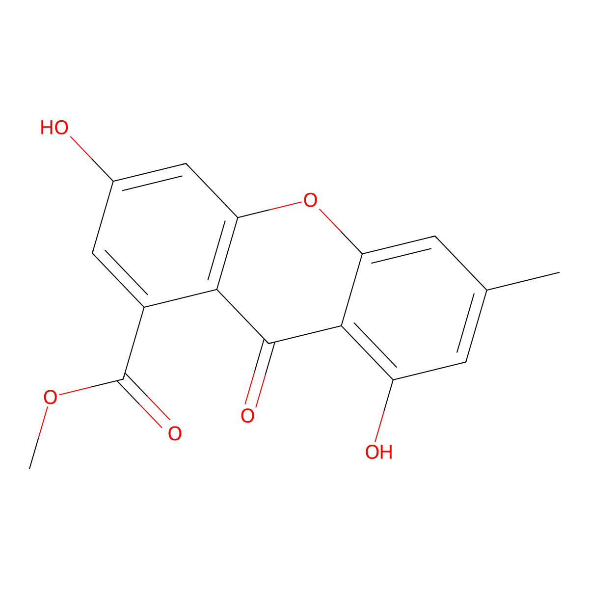 4-Hydroxyvertixanthone molecular structure, CAS 85003-85-6