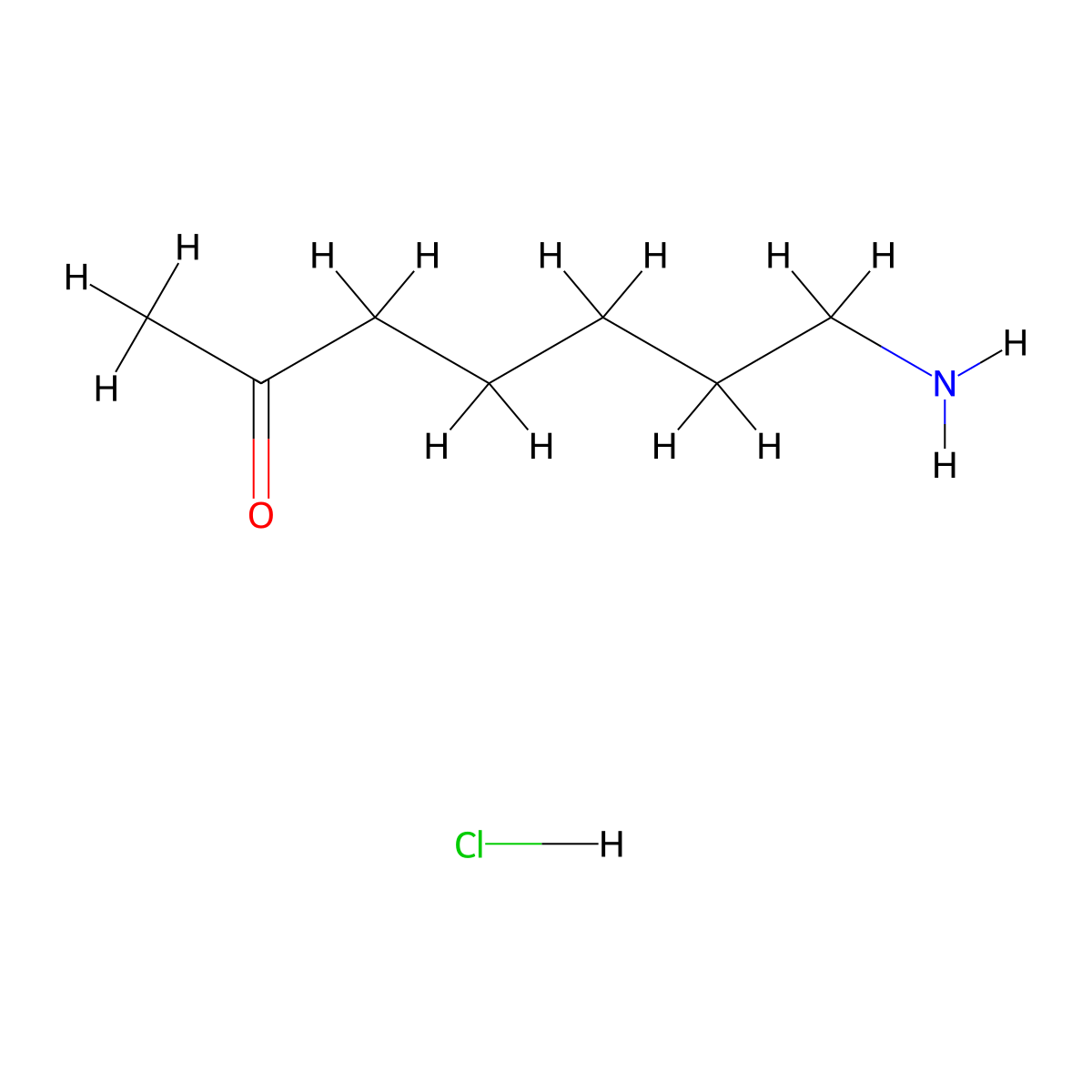 7-Aminoheptan-2-one hydrochloride molecular structure, CAS 850032-88-1