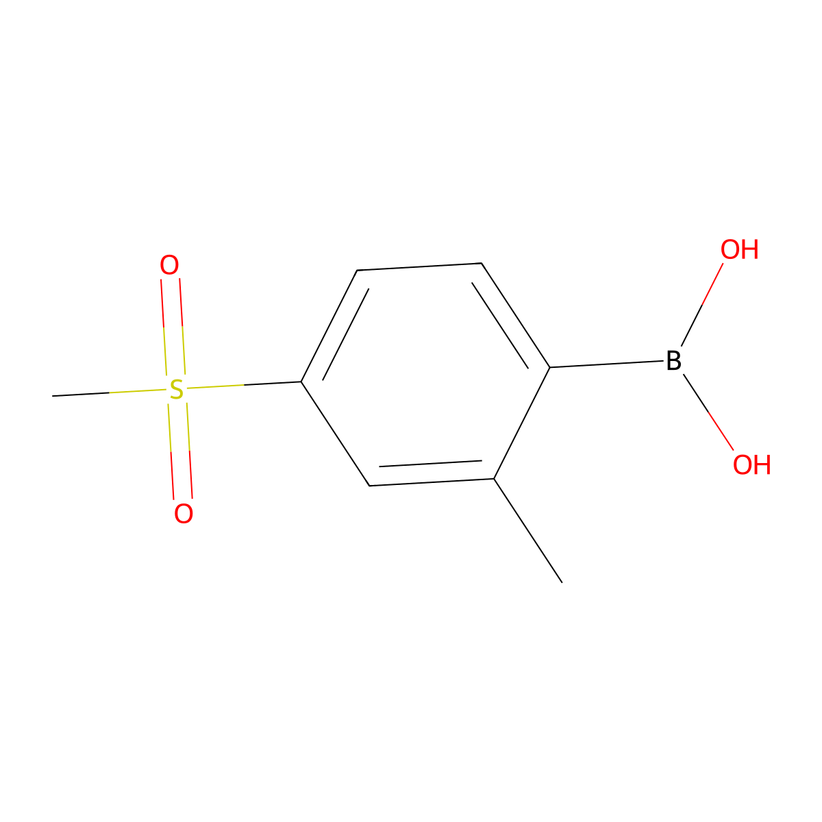 (4-Methanesulfonyl-2-methylphenyl)boronic acid molecular structure, CAS 850033-50-0