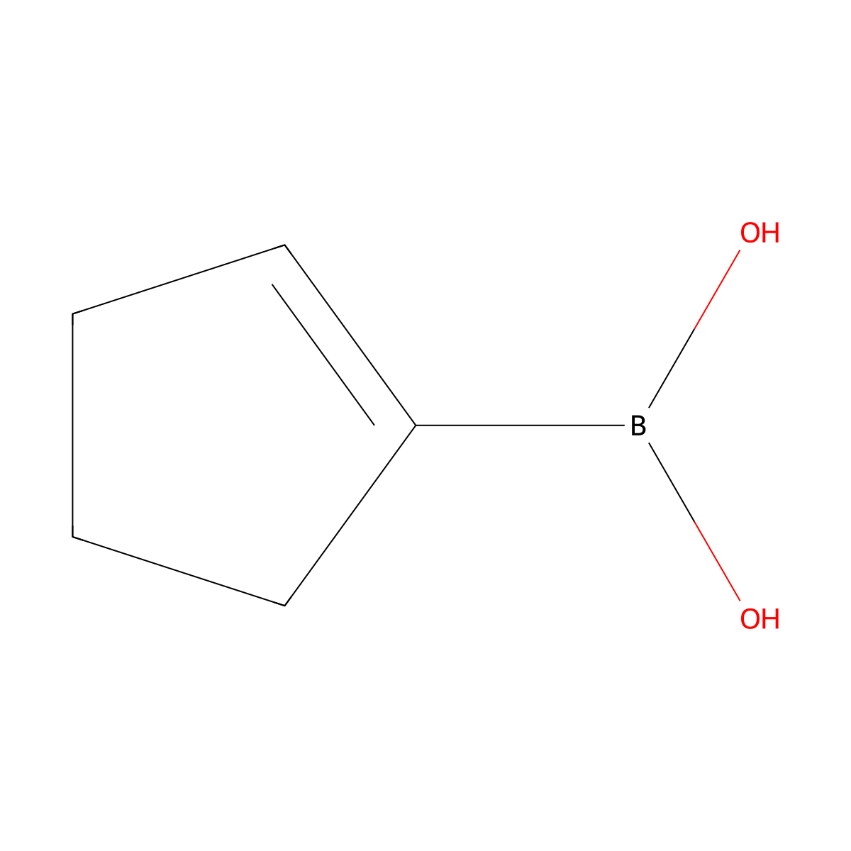 (Cyclopent-1-en-1-yl)boronic acid molecular structure, CAS 850036-28-1