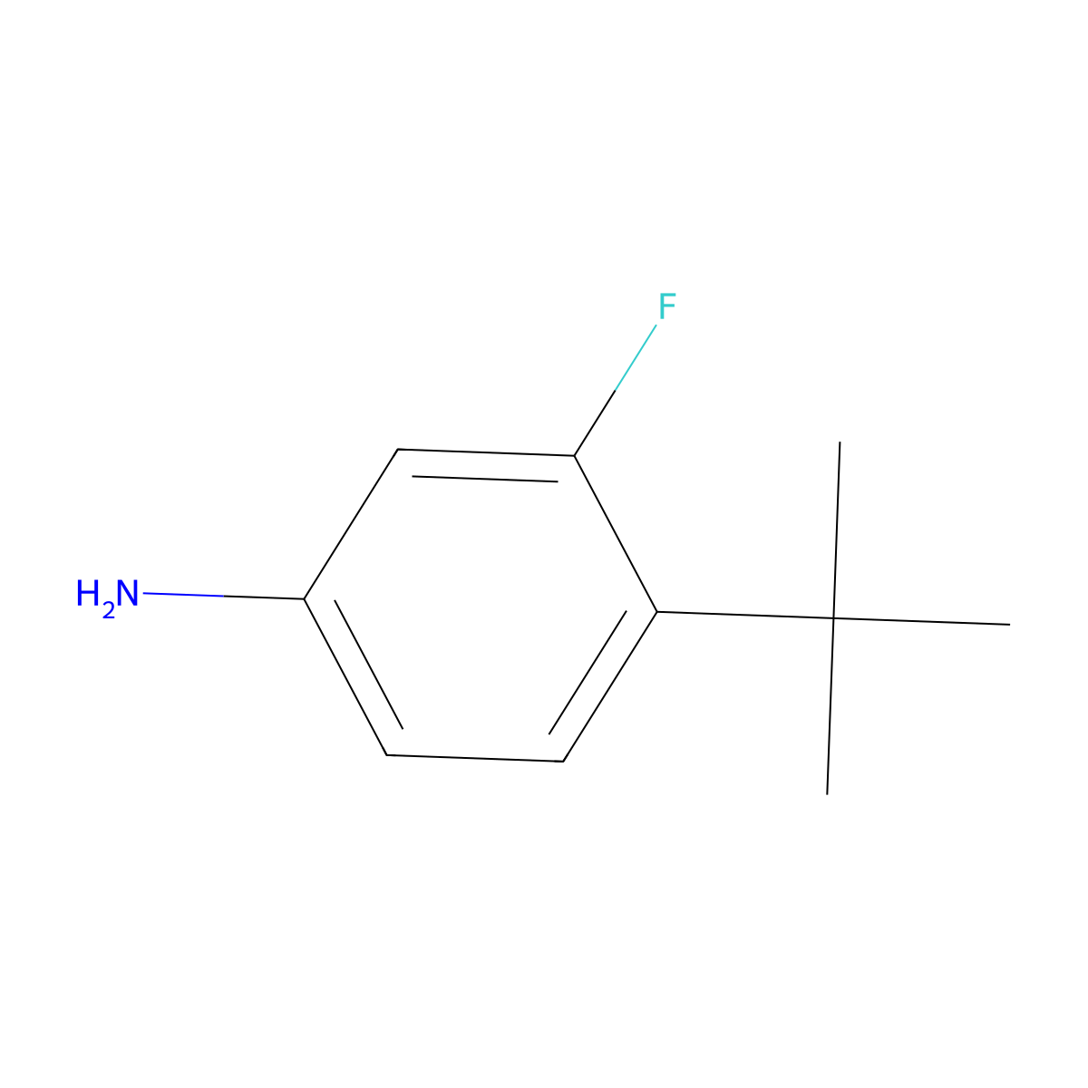 4-Tert-butyl-3-fluoroaniline molecular structure, CAS 850040-16-3