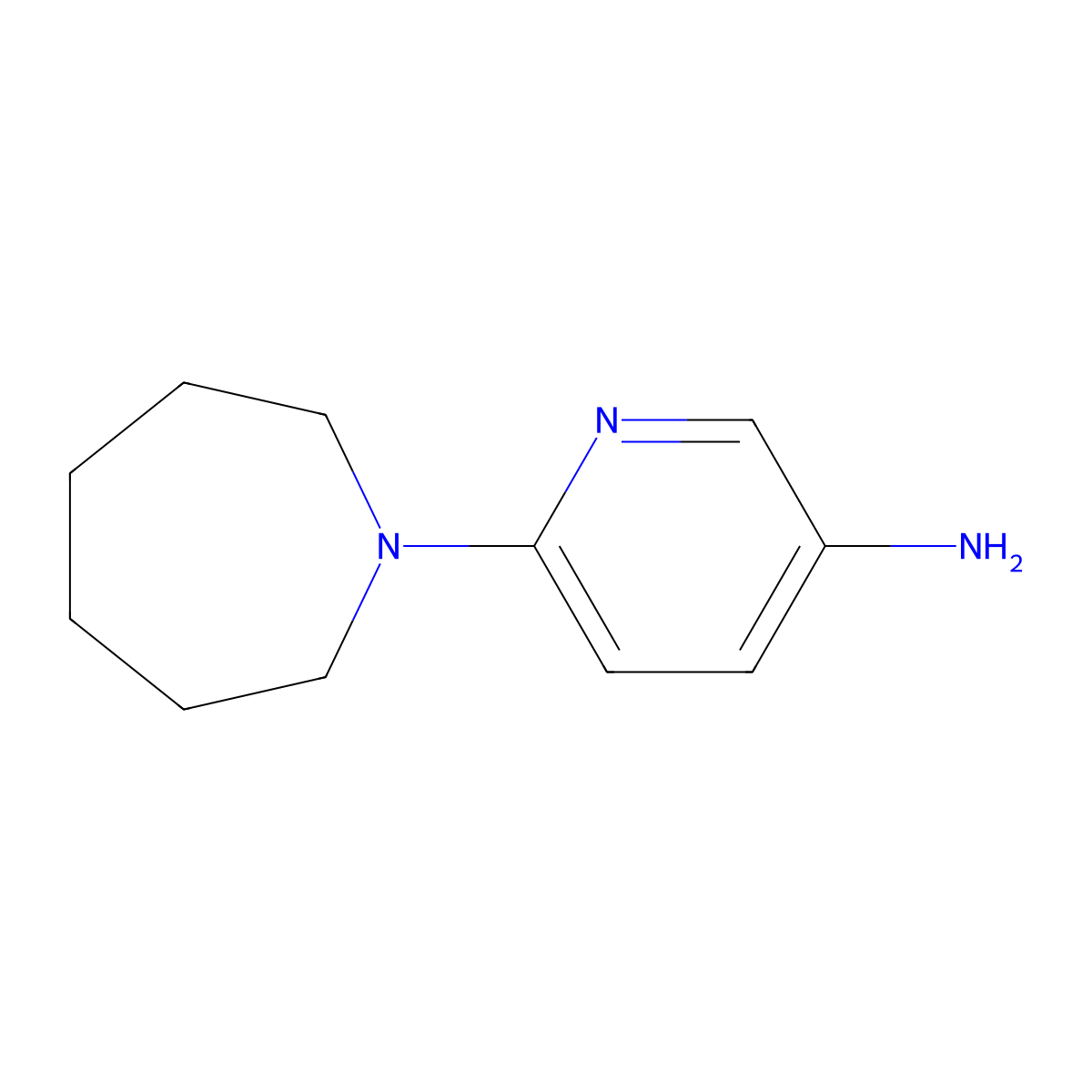 6-(Azepan-1-yl)pyridin-3-amine molecular structure, CAS 850040-18-5