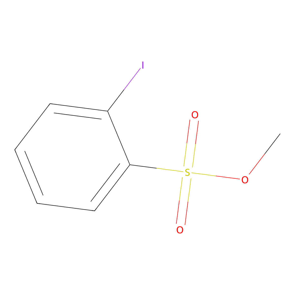 Methyl 2-iodobenzenesulfonate molecular structure, CAS 850078-95-4