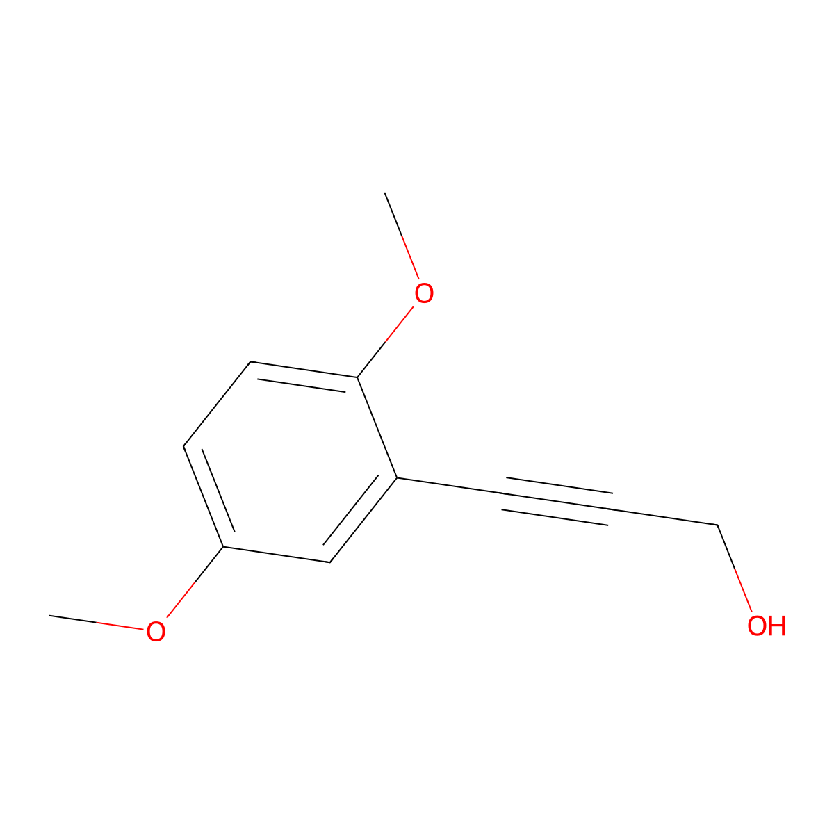 3-(2,5-Dimethoxyphenyl)prop-2-yn-1-ol molecular structure, CAS 850079-43-5