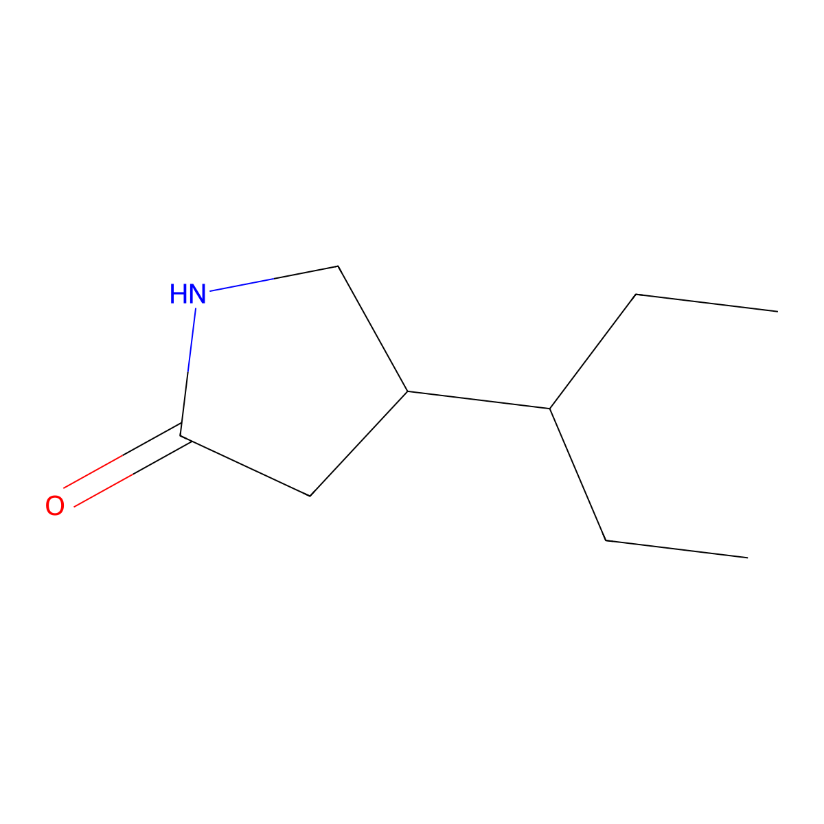 4-(1-Ethylpropyl)pyrrolidin-2-one molecular structure, CAS 850079-91-3