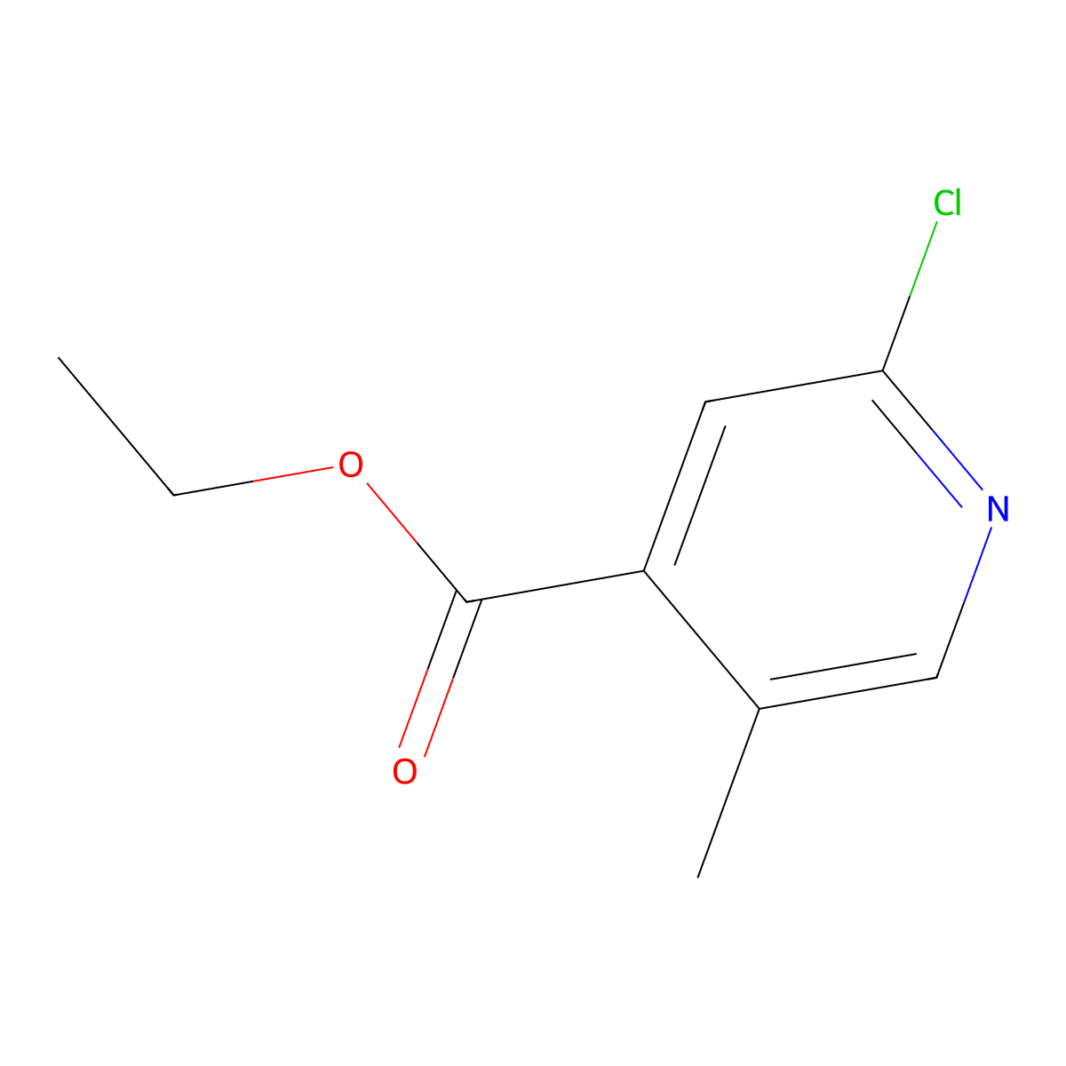 Ethyl 2-chloro-5-methylisonicotinate molecular structure, CAS 850080-86-3