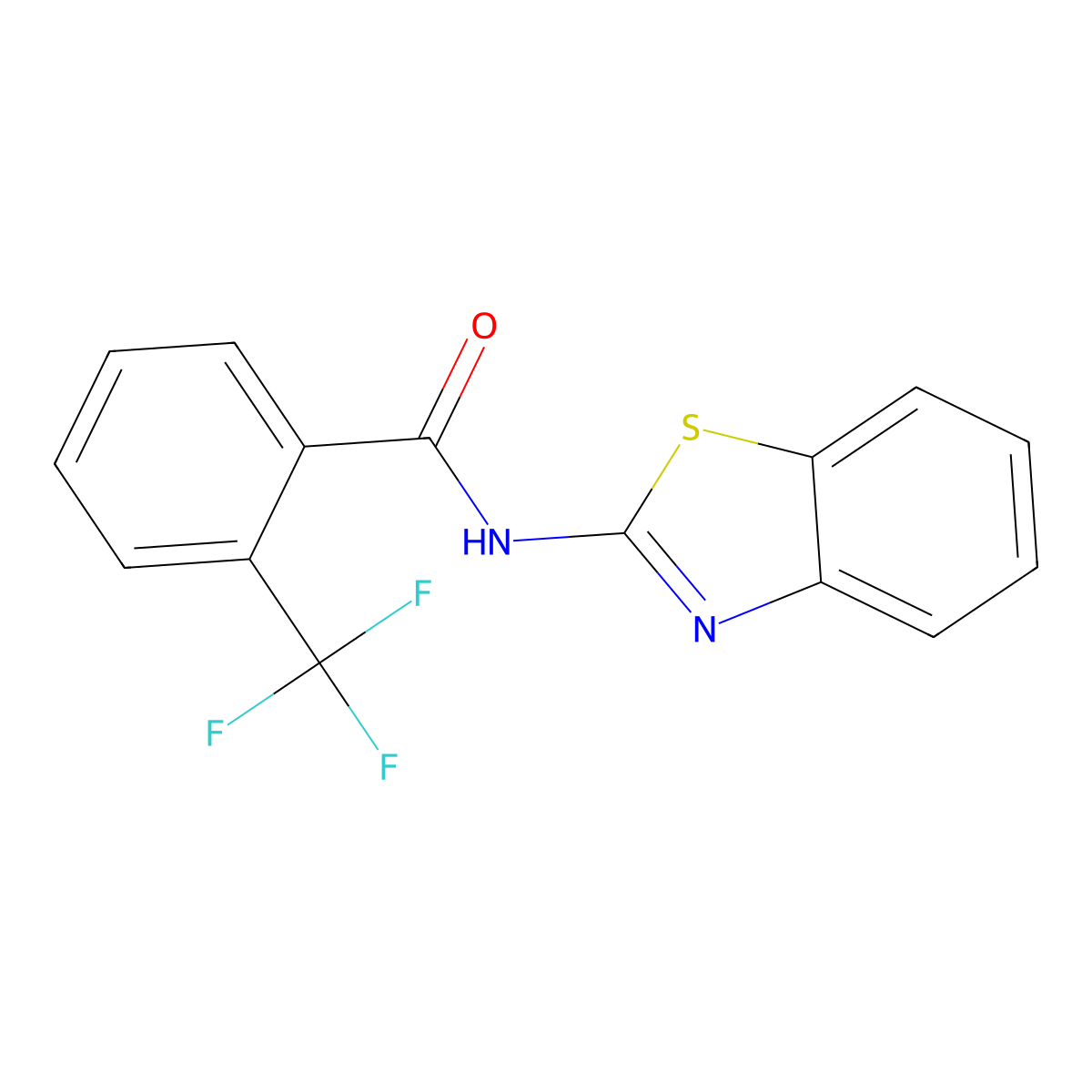 N-(1,3-benzothiazol-2-yl)-2-(trifluoromethyl)benzamide molecular structure, CAS 850085-75-5