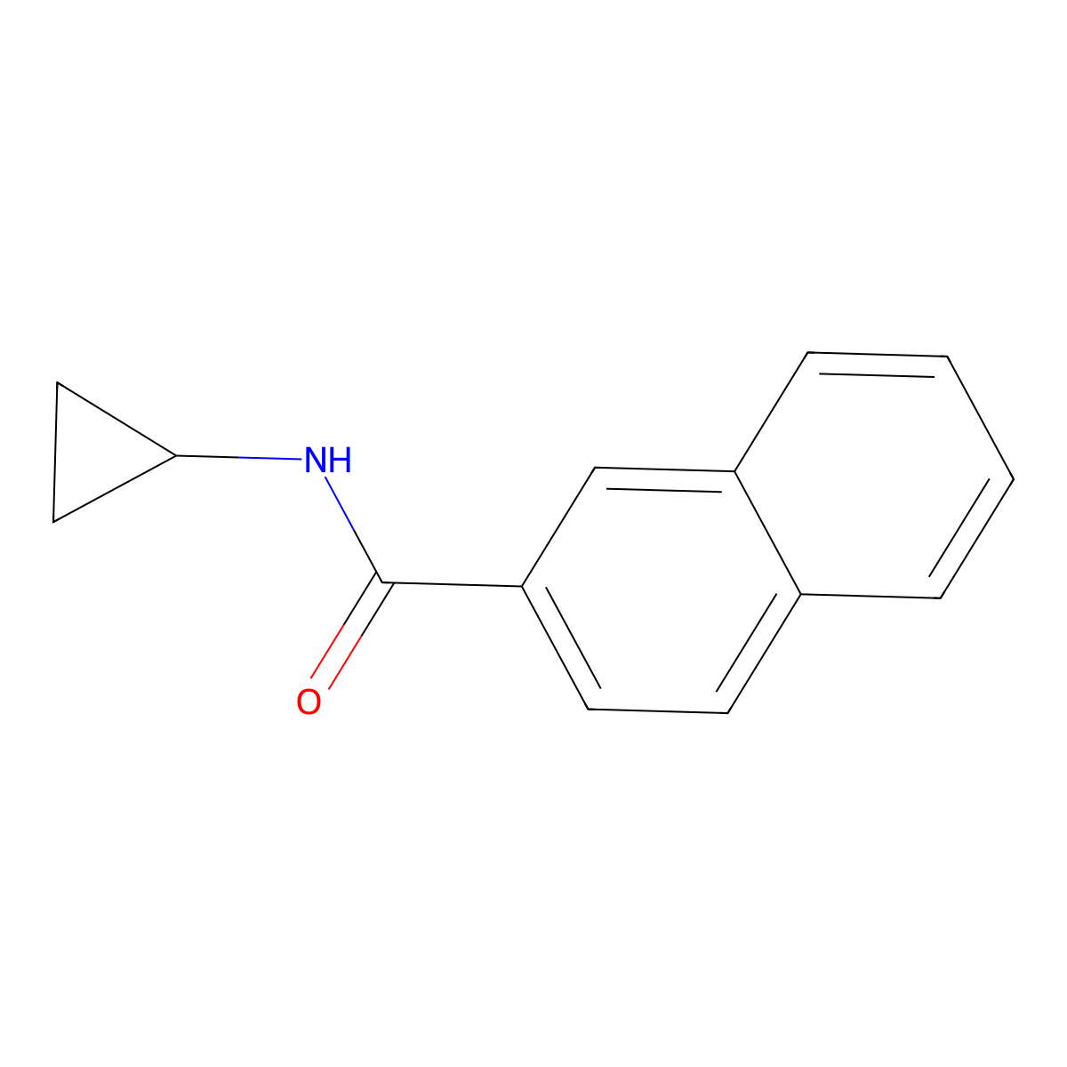 N-cyclopropylnaphthalene-2-carboxamide molecular structure, CAS 850086-85-0