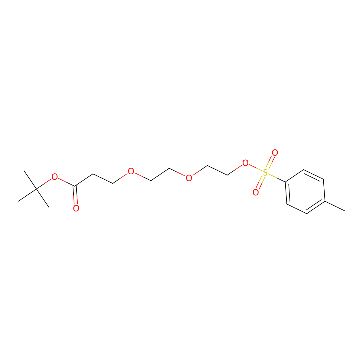 Tos-PEG3-t-butyl ester molecular structure, CAS 850090-13-0