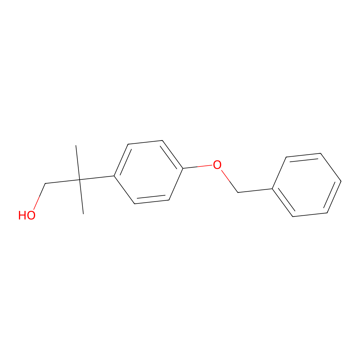 2-(4-(Benzyloxy)phenyl)-2-methylpropan-1-ol molecular structure, CAS 85010-93-1