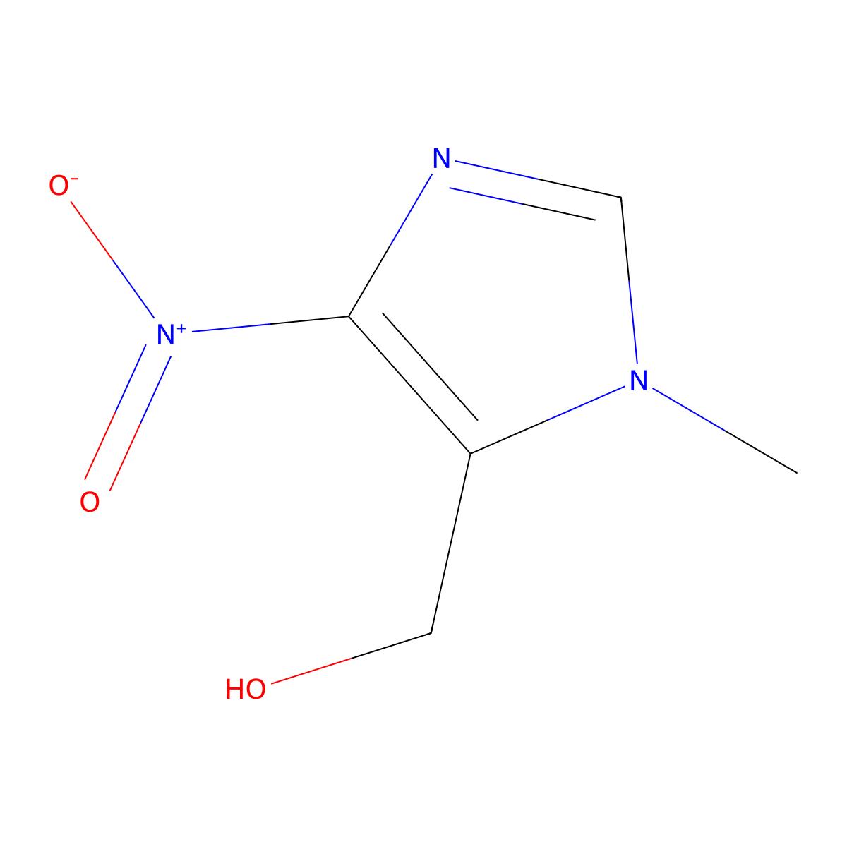 (1-methyl-4-nitro-1H-imidazol-5-yl)methanol molecular structure, CAS 85012-71-1