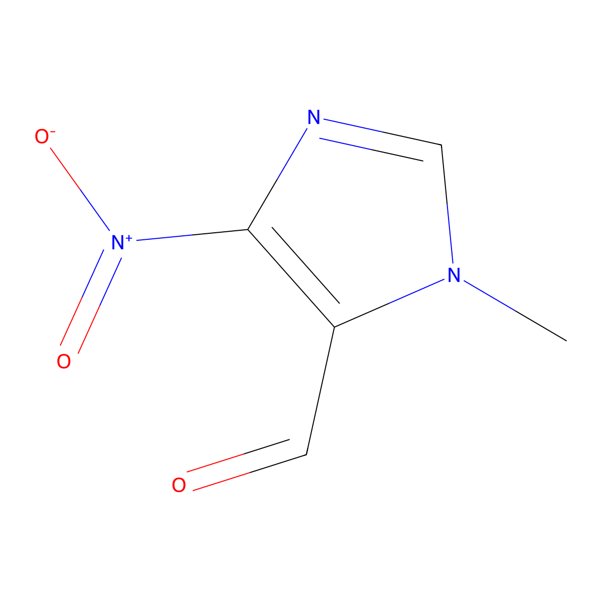 1-Methyl-4-nitro-1H-imidazole-5-carbaldehyde molecular structure, CAS 85012-73-3