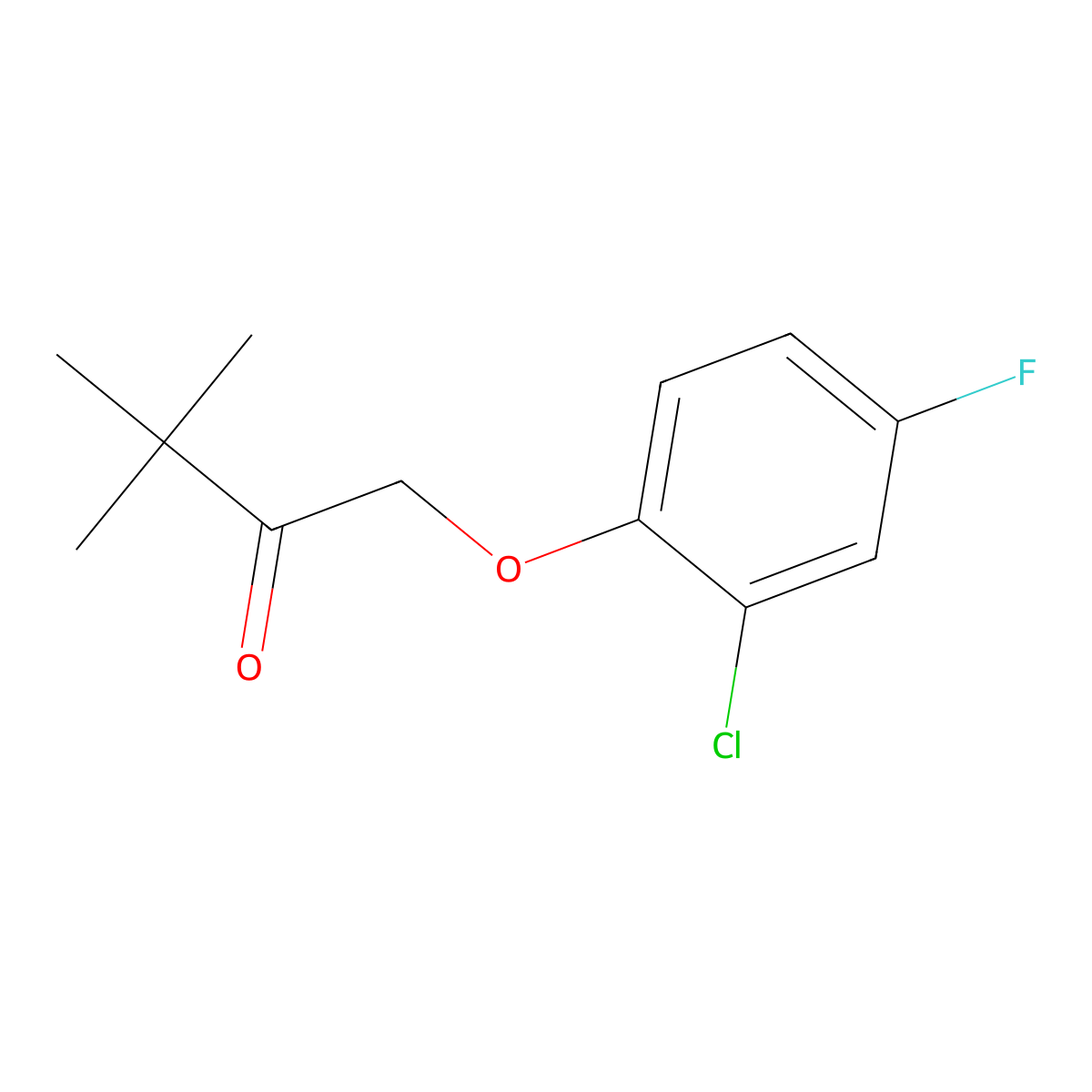 1-(2-Chloro-4-fluorophenoxy)-3,3-dimethyl-2-butanone molecular structure, CAS 85013-99-6