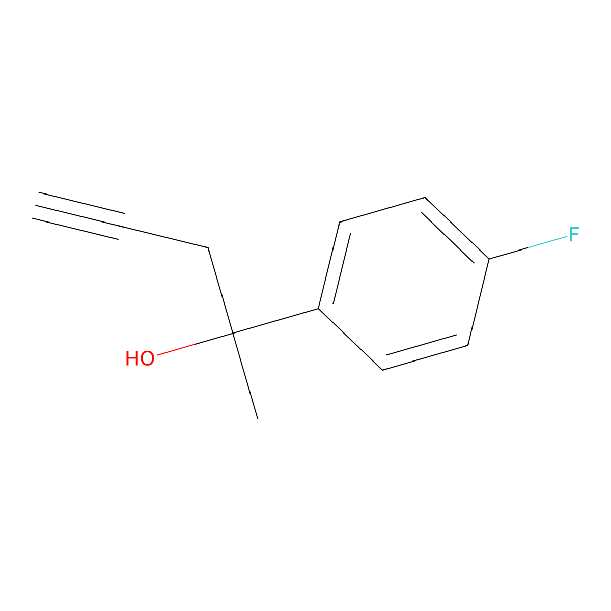 2-(4-Fluorophenyl)-4-pentyn-2-ol molecular structure, CAS 85014-07-9
