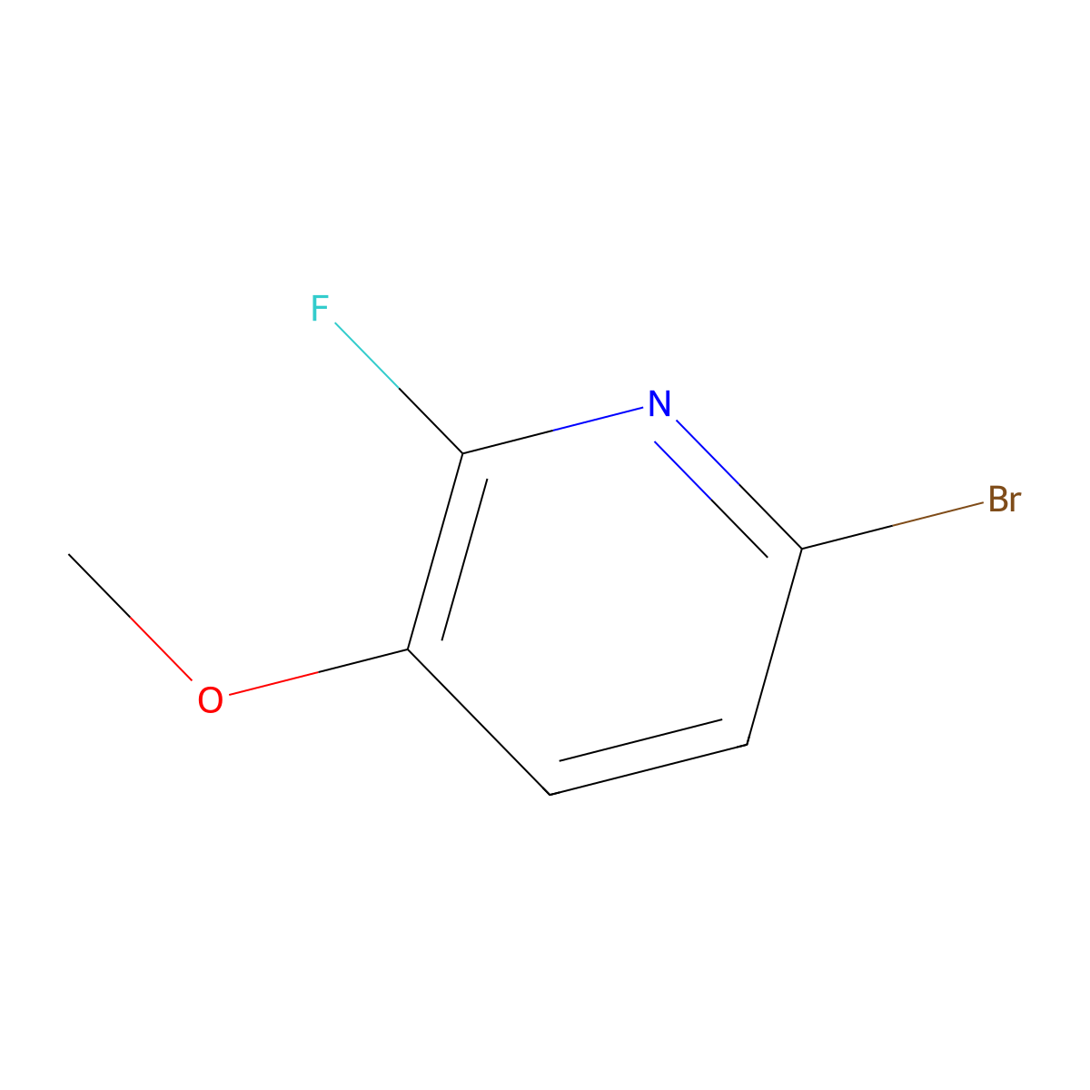 6-Bromo-2-fluoro-3-methoxypyridine molecular structure, CAS 850142-73-3