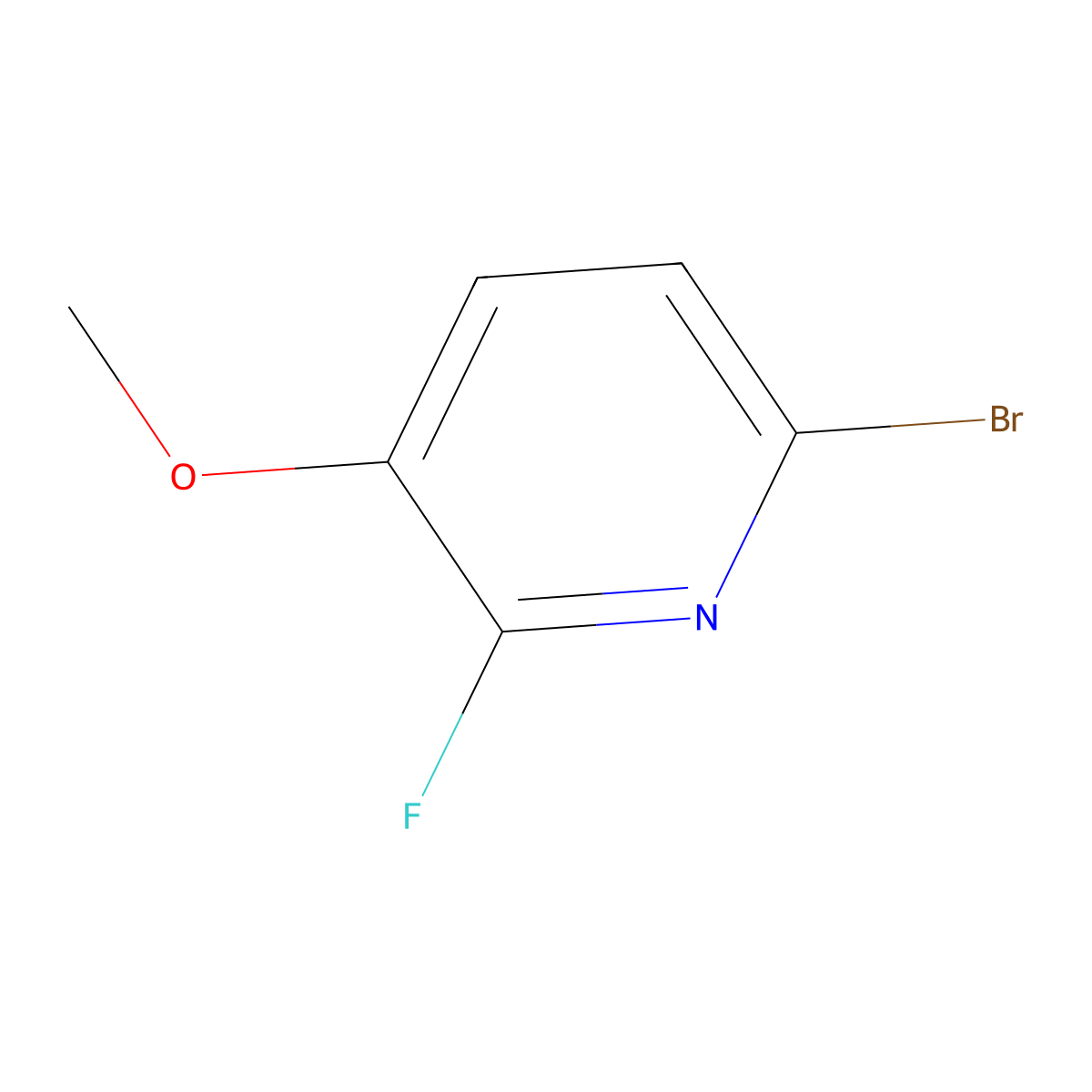6-Bromo-2-fluoro-3-methoxypyridine molecular structure, CAS 850142-73-3