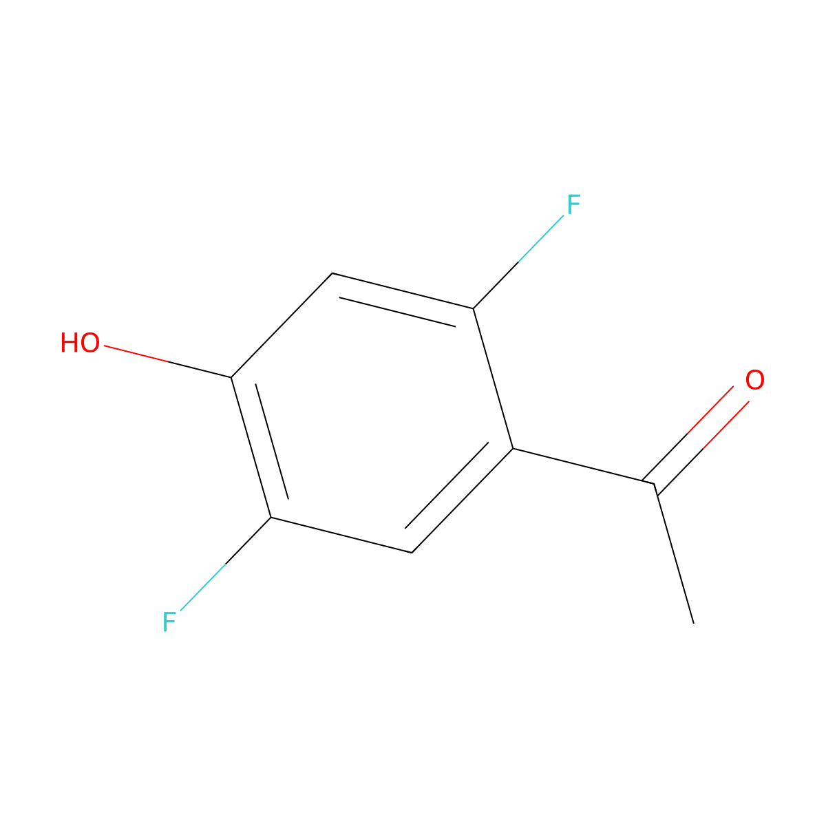1-(2,5-Difluoro-4-hydroxyphenyl)ethanone molecular structure, CAS 850142-91-5