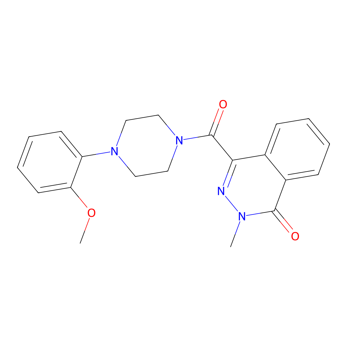 4-{[4-(2-methoxyphenyl)piperazino]carbonyl}-2-methyl-1(2H)-phthalazinone molecular structure, CAS 850150-75-3
