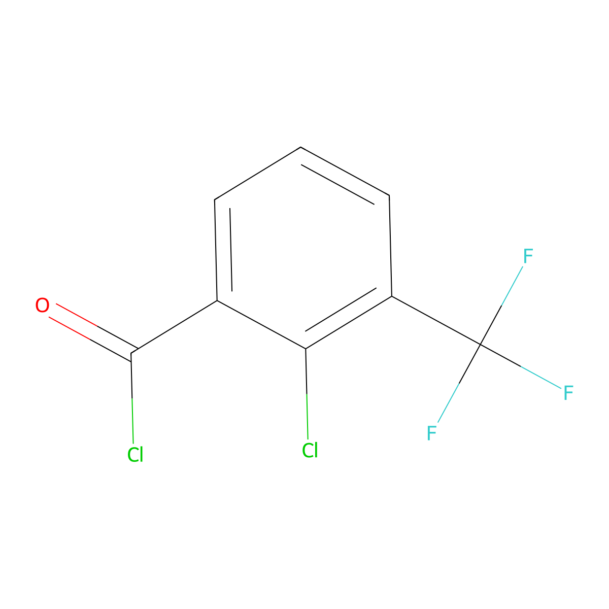 2-Chloro-3-(trifluoromethyl)benzoyl chloride molecular structure, CAS 850156-39-7