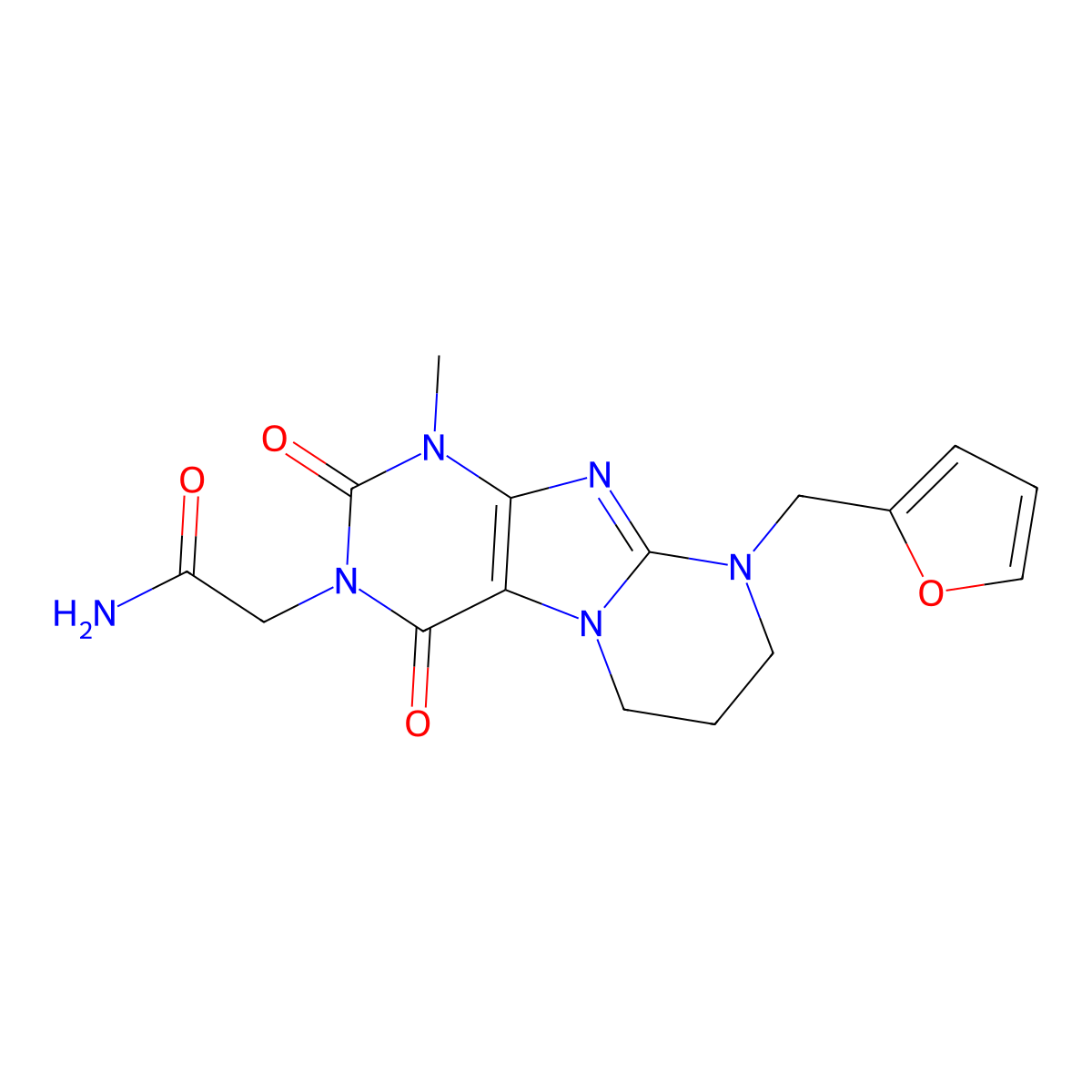 2-[9-(furan-2-ylmethyl)-1-methyl-2,4-dioxo-7,8-dihydro-6H-purino[7,8-a]pyrimidin-3-yl]acetamide molecular structure, CAS 850157-32-3
