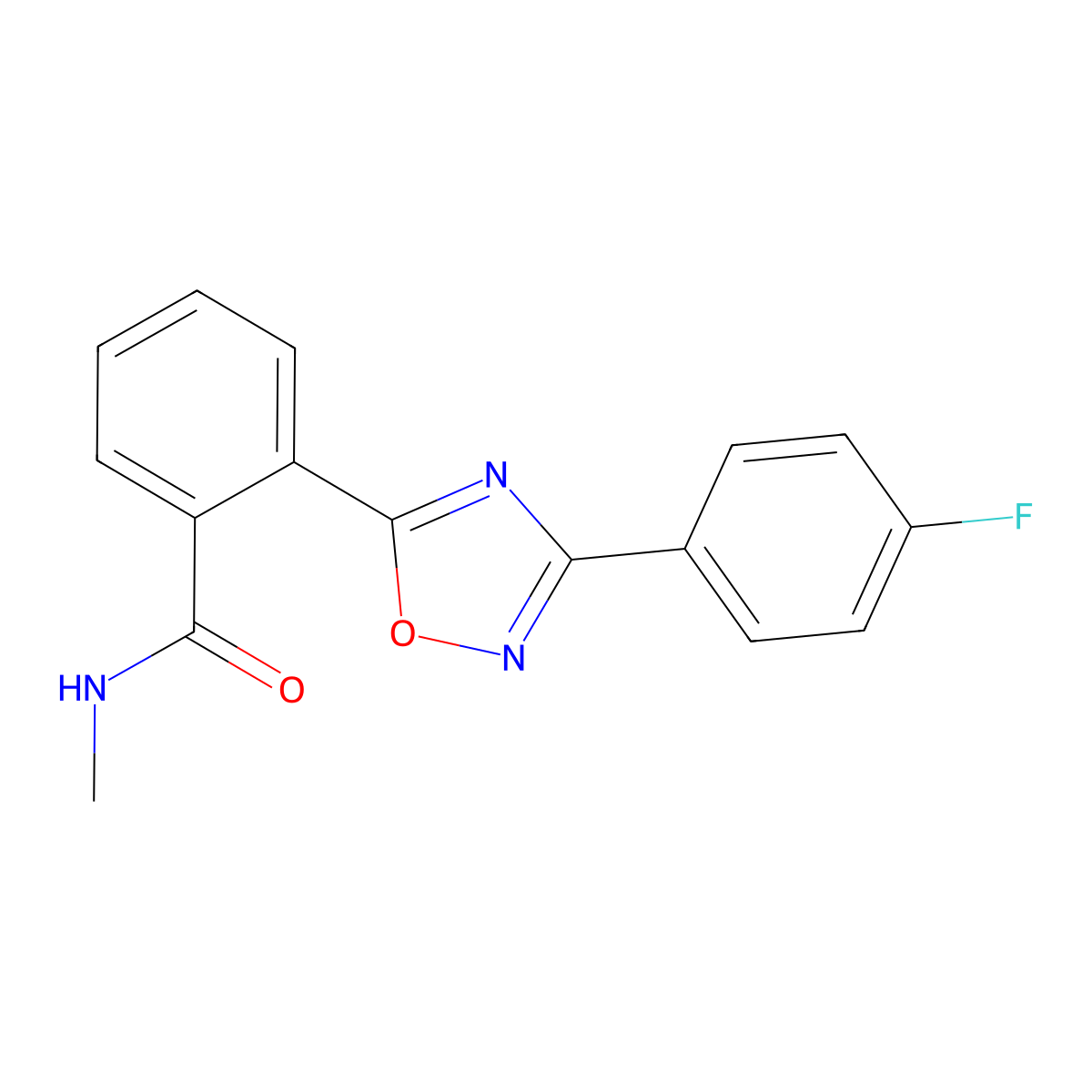 2-[3-(4-fluorophenyl)-1,2,4-oxadiazol-5-yl]-N-methylbenzamide molecular structure, CAS 850159-52-3