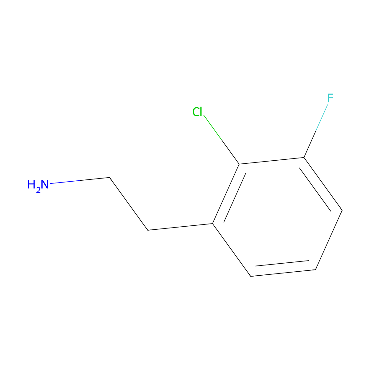 2-(2-Chloro-3-fluorophenyl)ethan-1-amine molecular structure, CAS 850170-53-5