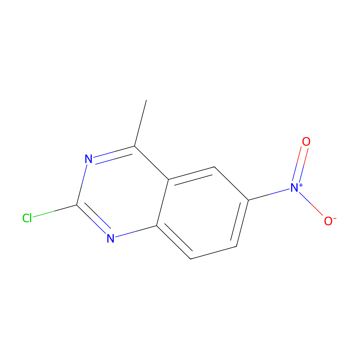 2-Chloro-4-methyl-6-nitroquinazoline molecular structure, CAS 850172-44-0
