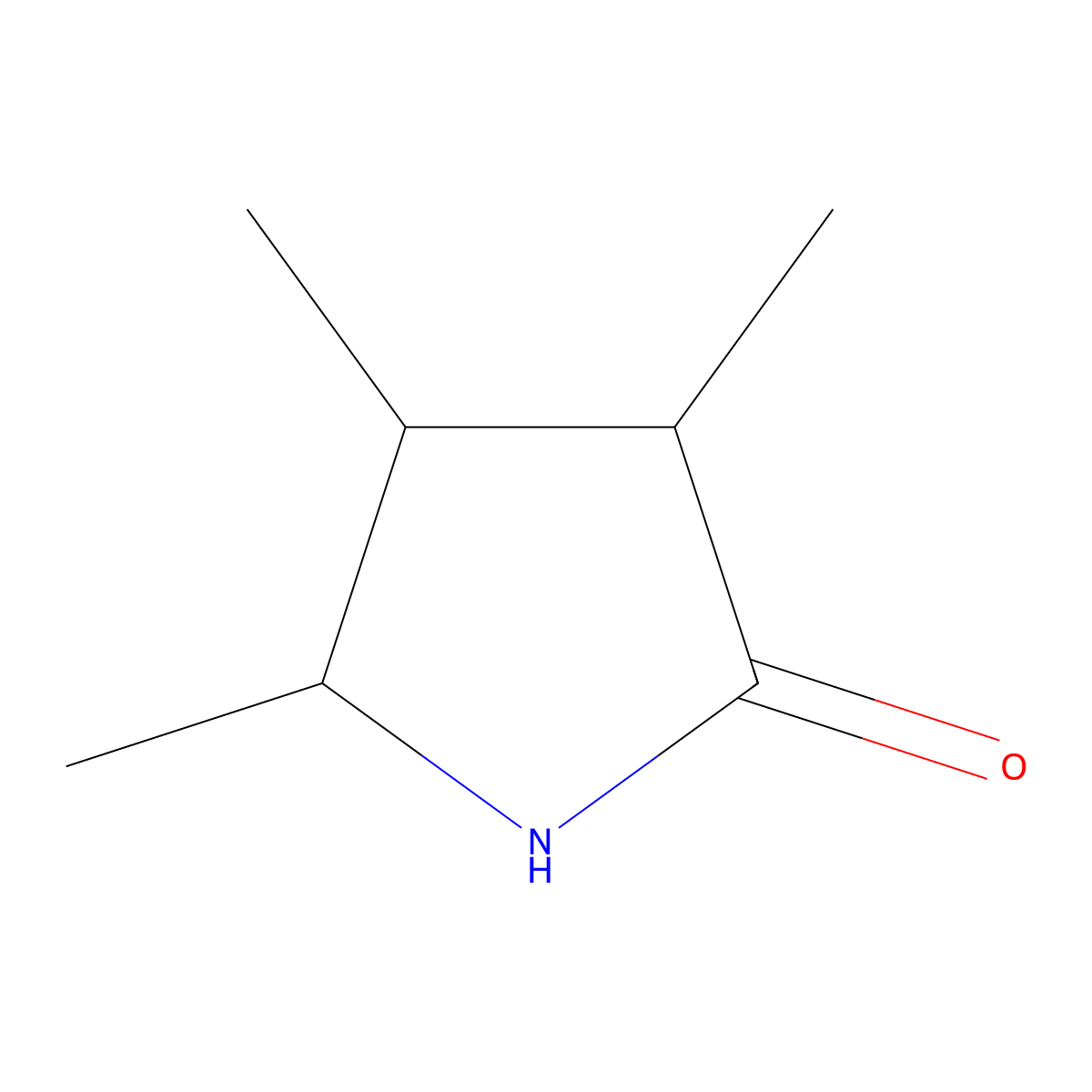 3,4,5-Trimethylpyrrolidin-2-one molecular structure, CAS 85018-56-0
