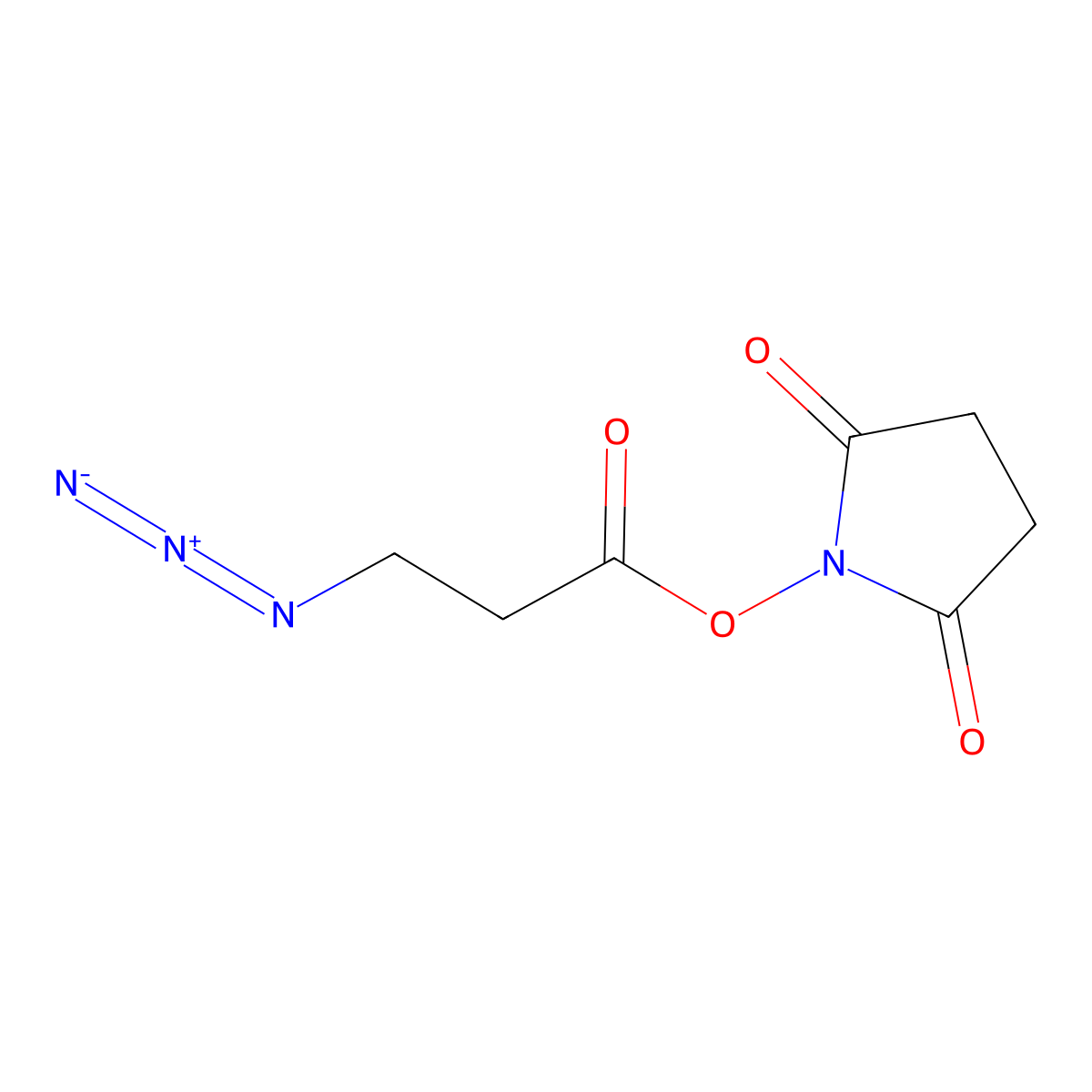 3-azidopropanoate-N-hydroxysuccinimide ester molecular structure, CAS 850180-76-6