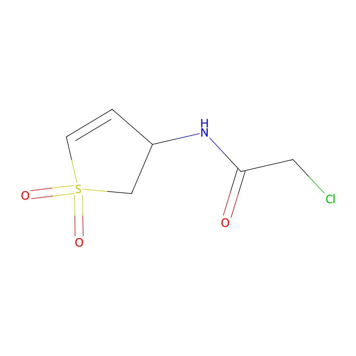 2-chloro-N-(1,1-dioxido-2,3-dihydrothiophen-3-yl)acetamide molecular structure, CAS 850188-43-1