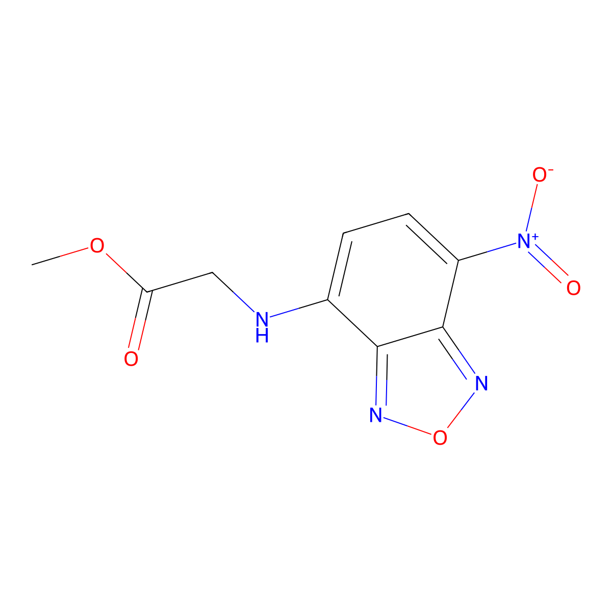Methyl 2-[(7-nitro-2,1,3-benzoxadiazol-4-yl)amino]acetate molecular structure, CAS 850193-56-5