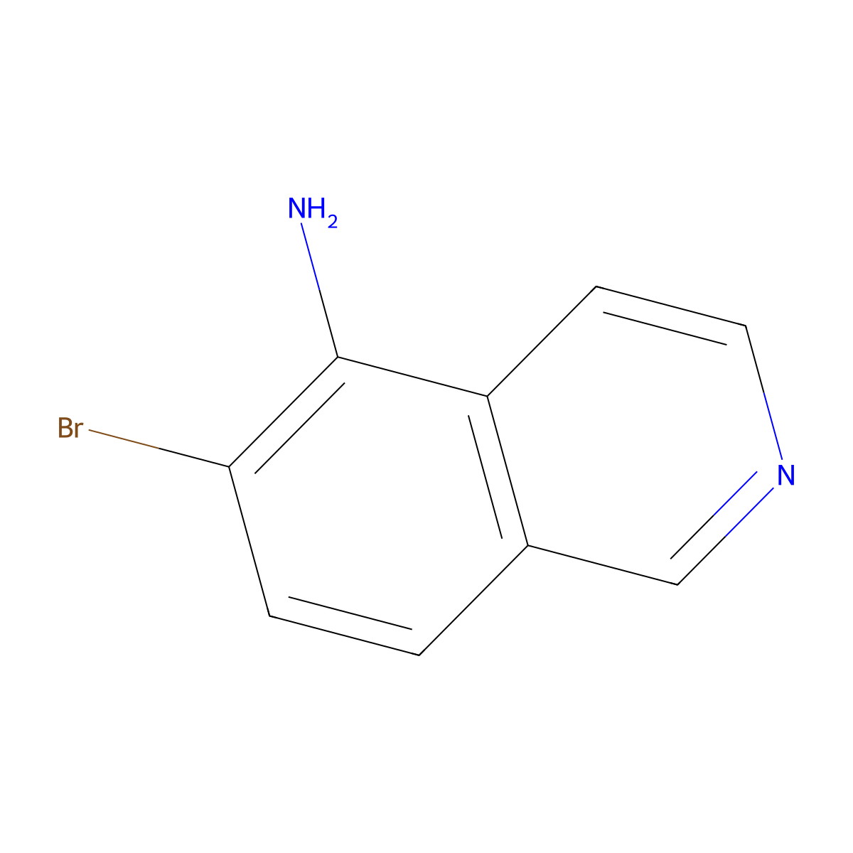 6-Bromoisoquinolin-5-amine molecular structure, CAS 850198-02-6
