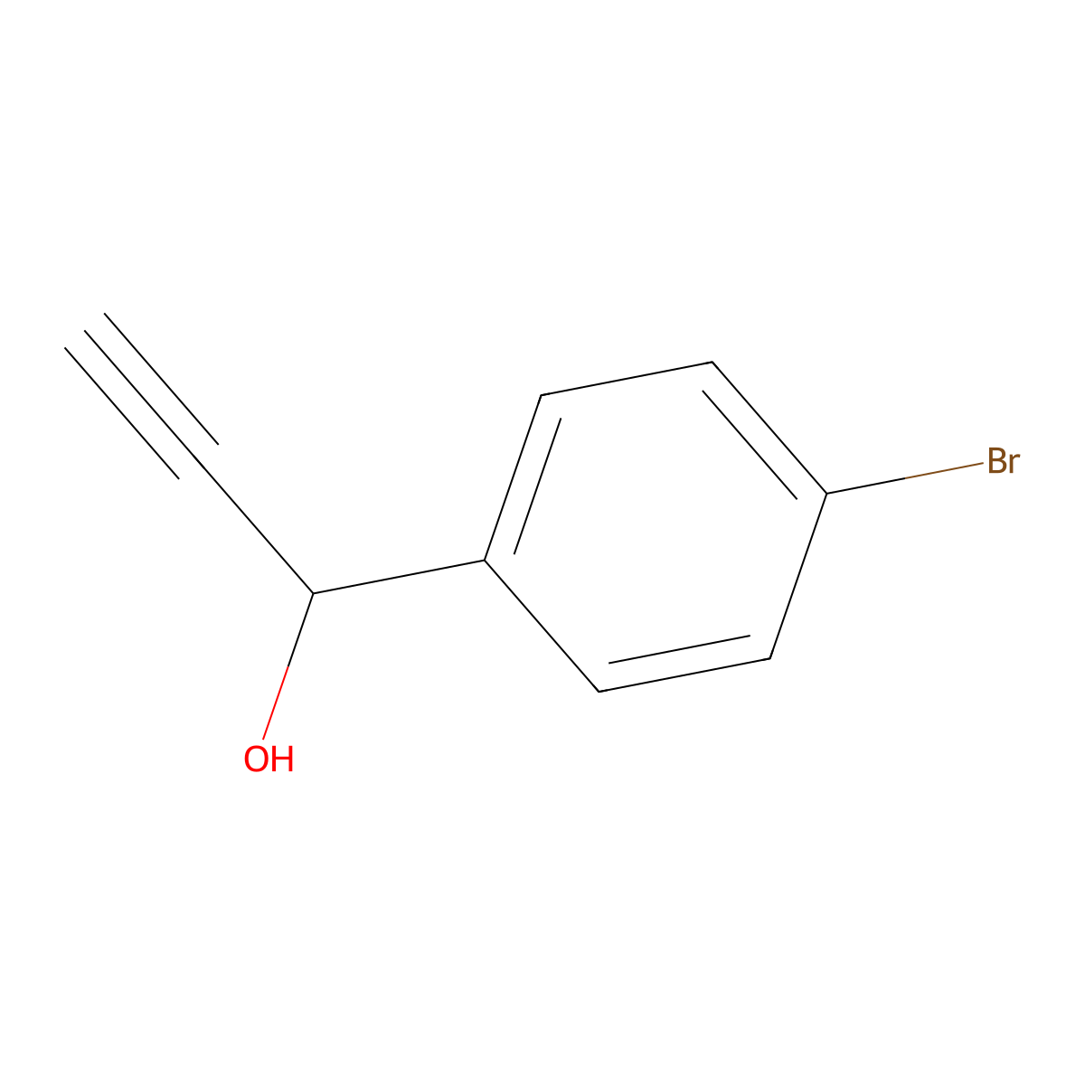 1-(4-Bromophenyl)prop-2-yn-1-ol molecular structure, CAS 85020-75-3