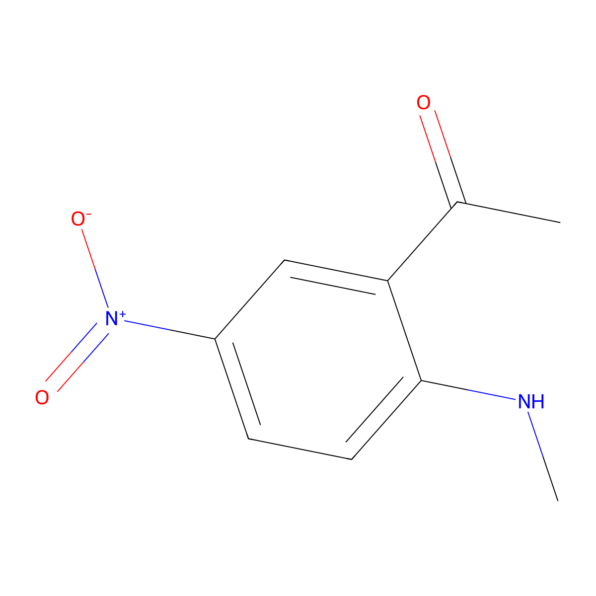 1-(2-(Methylamino)-5-nitrophenyl)ethanone molecular structure, CAS 85020-82-2