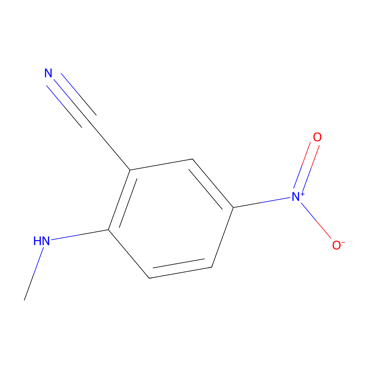 2-(Methylamino)-5-nitrobenzonitrile molecular structure, CAS 85020-87-7
