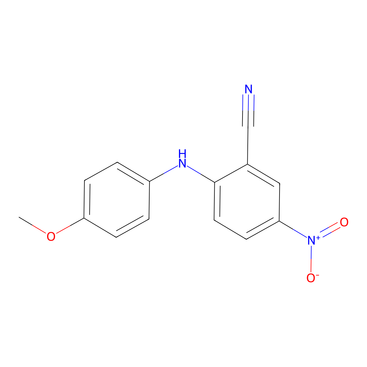 2-[(4-Methoxyphenyl)amino]-5-nitrobenzonitrile molecular structure, CAS 85020-89-9