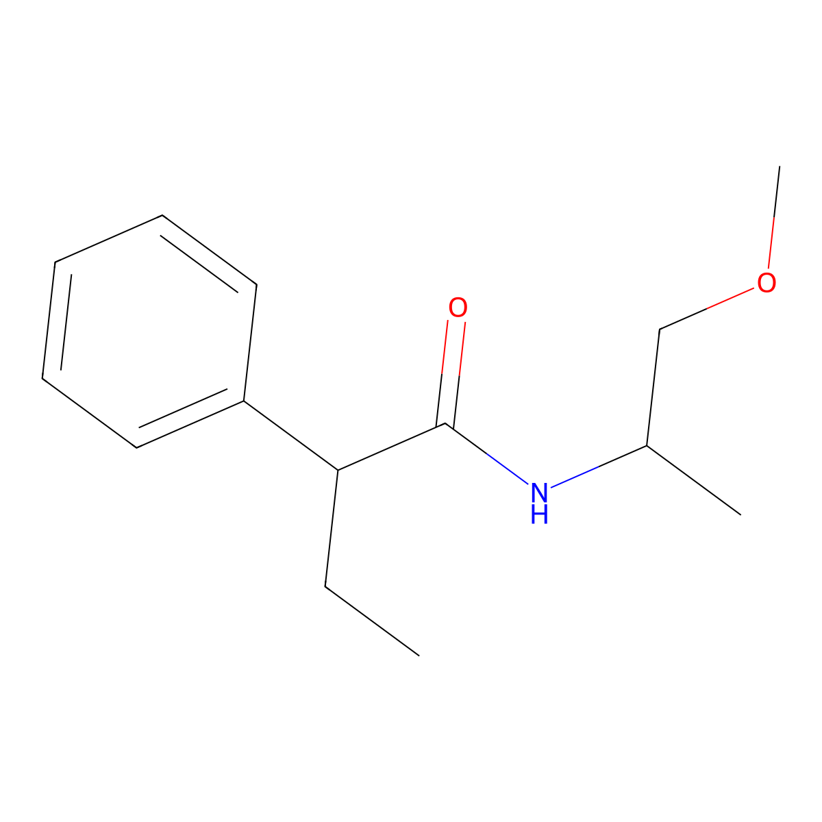 N-(1-methoxypropan-2-yl)-2-phenylbutanamide molecular structure, CAS 85021-42-7