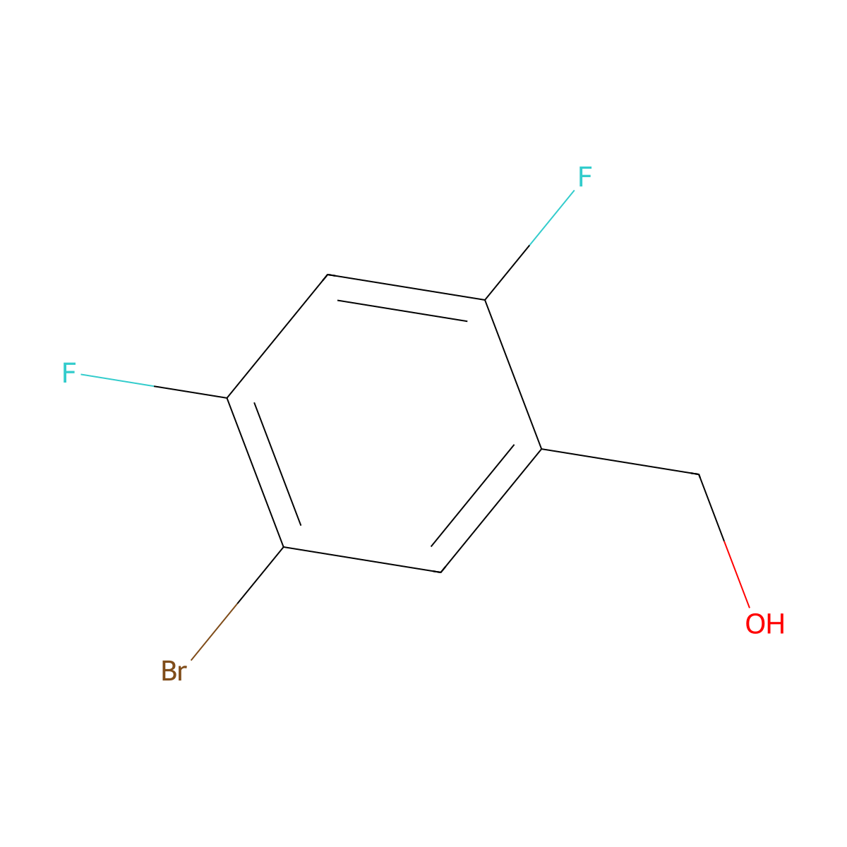 (5-Bromo-2,4-difluorophenyl)methanol molecular structure, CAS 850213-59-1