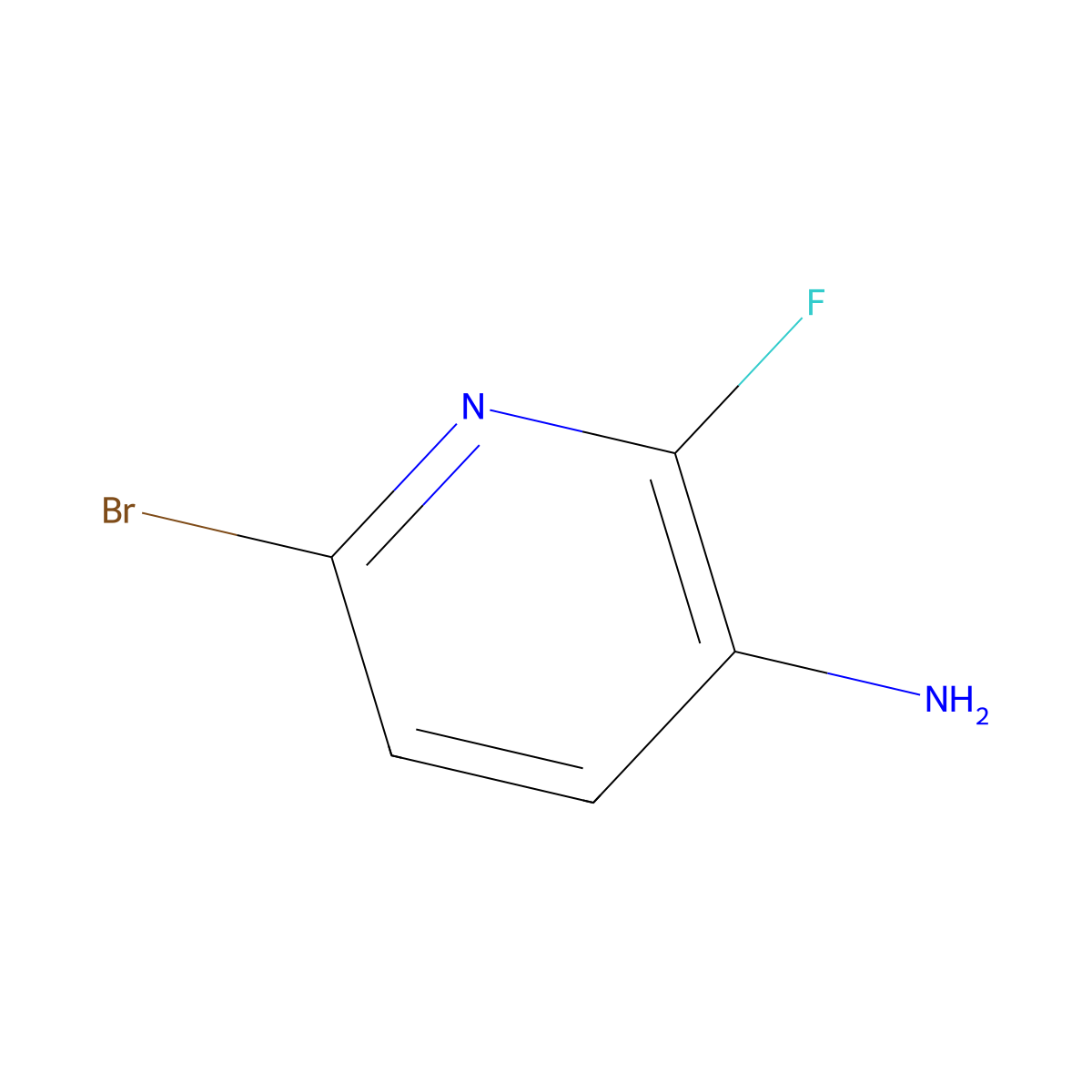 6-Bromo-2-fluoropyridin-3-amine molecular structure, CAS 850220-97-2