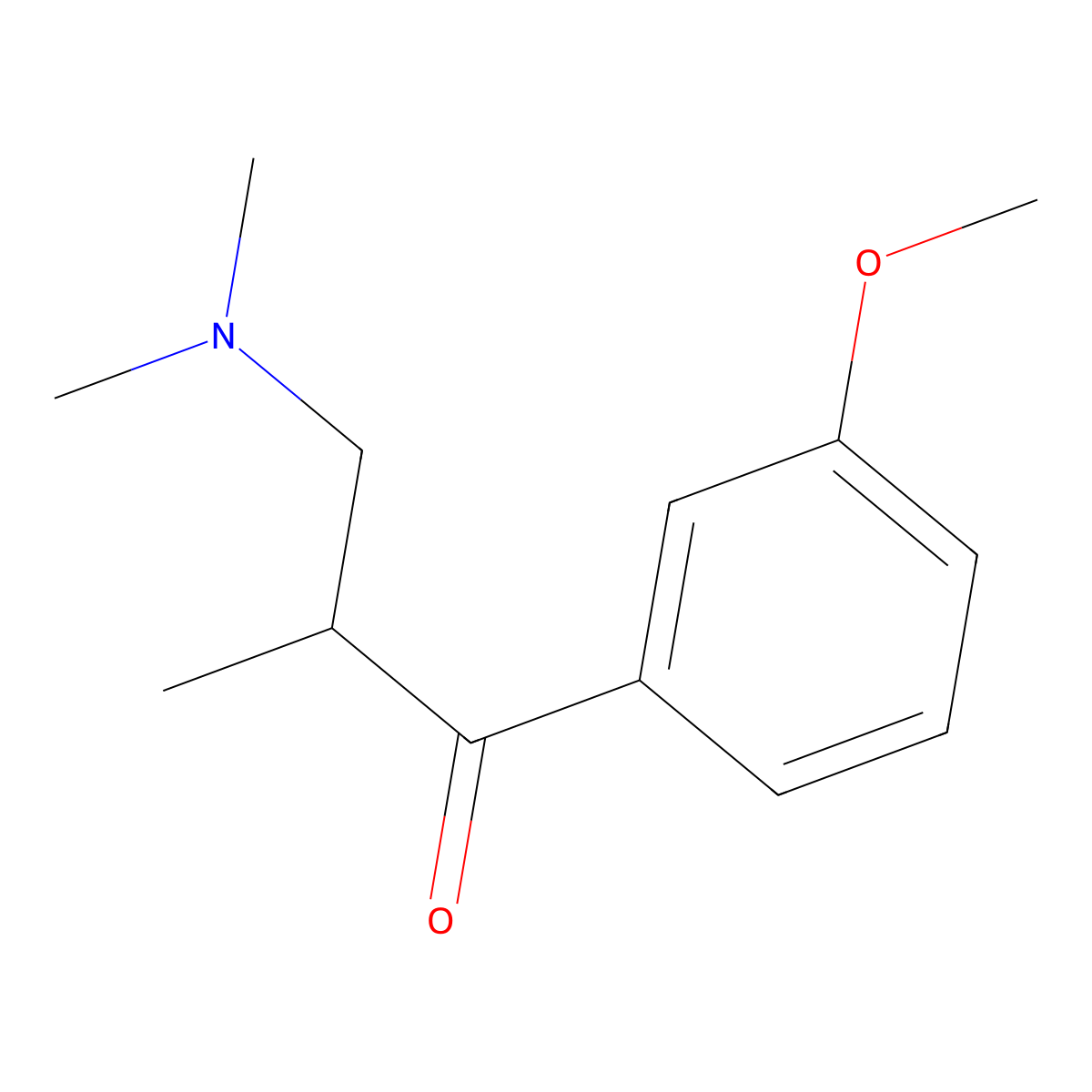 (2S)-3-(Dimethylamino)-1-(3-methoxyphenyl)-2-methyl-1-propanone molecular structure, CAS 850222-40-1