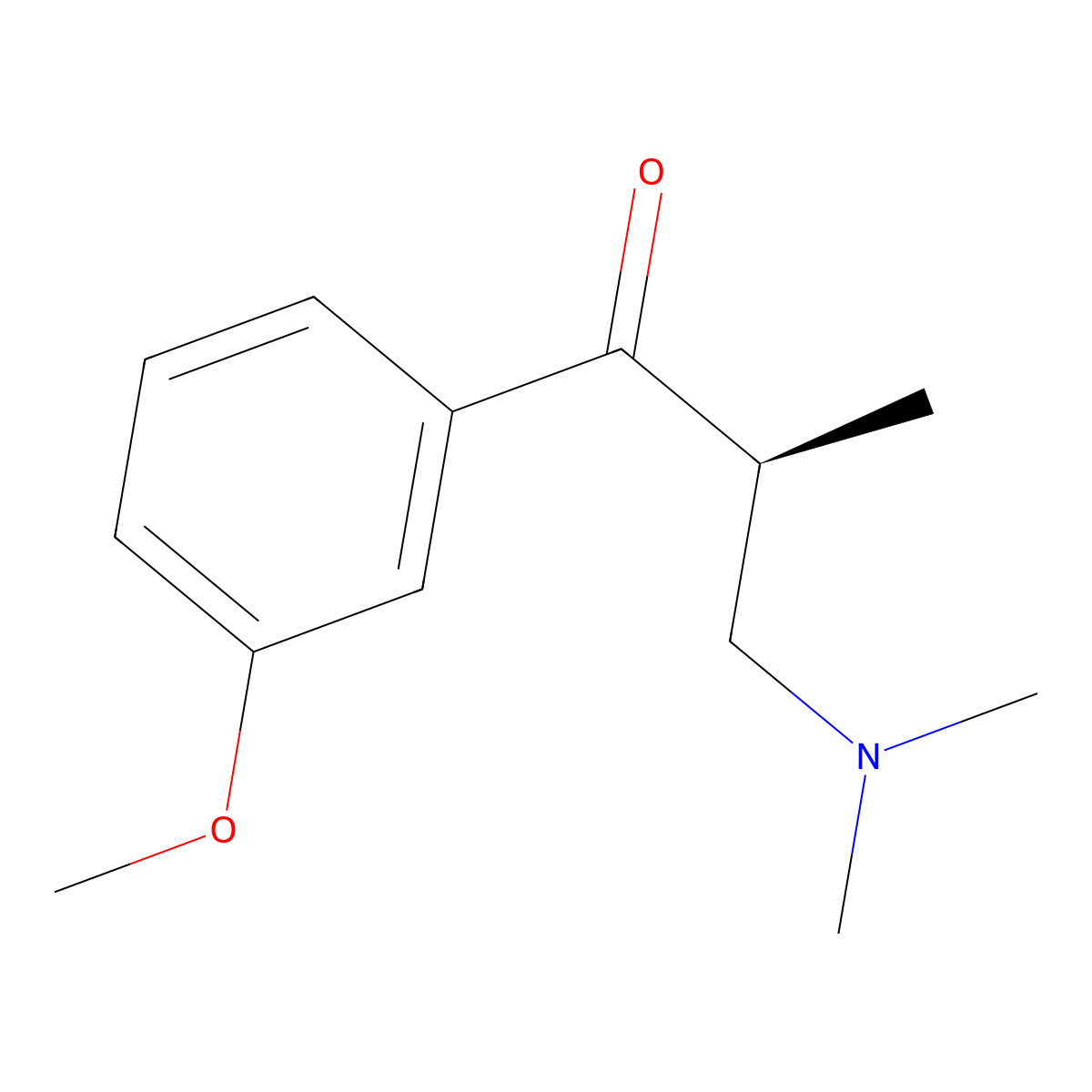 (2S)-3-(Dimethylamino)-1-(3-methoxyphenyl)-2-methyl-1-propanone molecular structure, CAS 850222-40-1