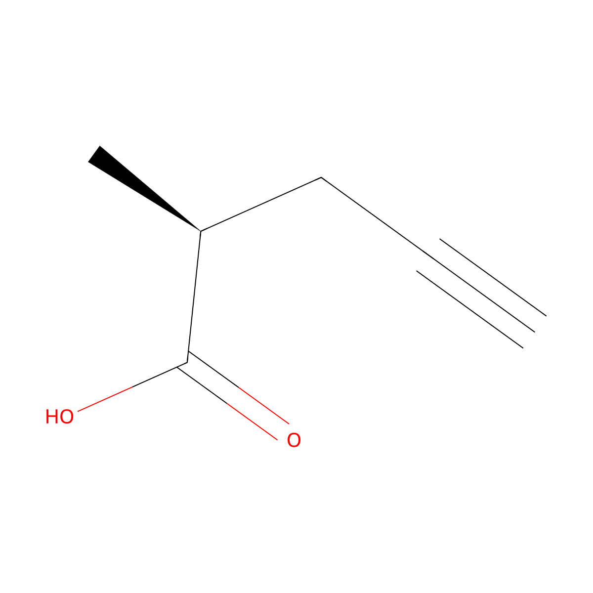 (2S)-2-methylpent-4-ynoic acid molecular structure, CAS 850222-62-7