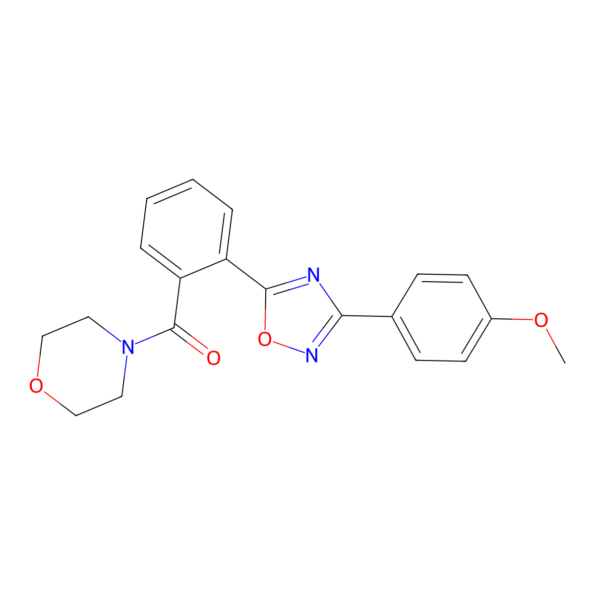 [2-[3-(4-Methoxyphenyl)-1,2,4-oxadiazol-5-yl]phenyl]-morpholin-4-ylmethanone molecular structure, CAS 850231-65-1