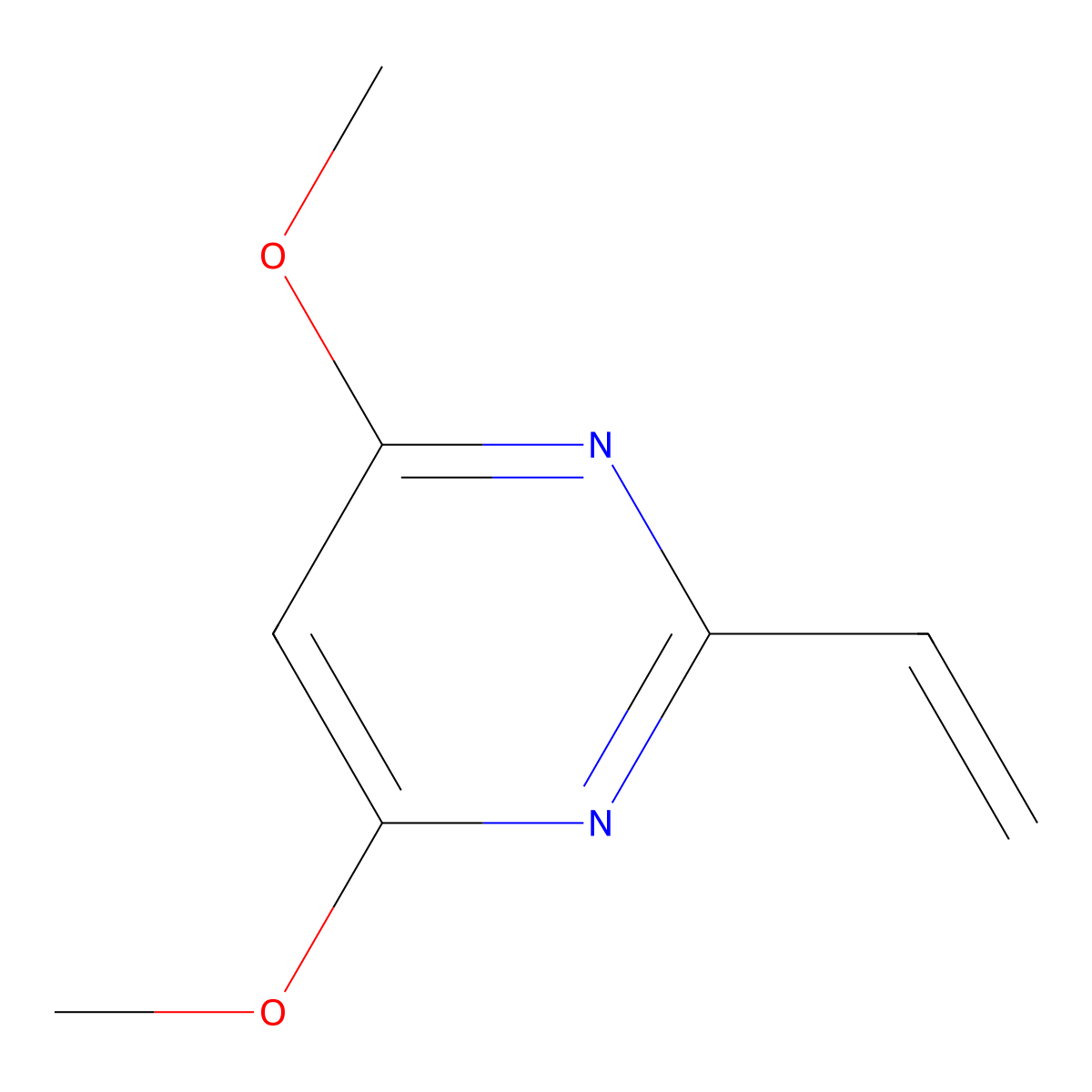 2-Ethenyl-4,6-dimethoxypyrimidine molecular structure, CAS 850234-80-9