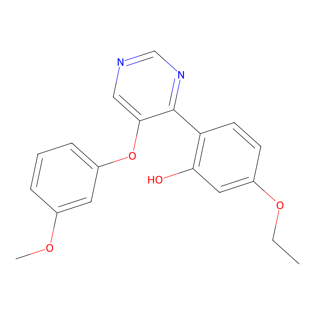 5-Ethoxy-2-[5-(3-methoxyphenoxy)pyrimidin-4-yl]phenol molecular structure, CAS 850237-47-7