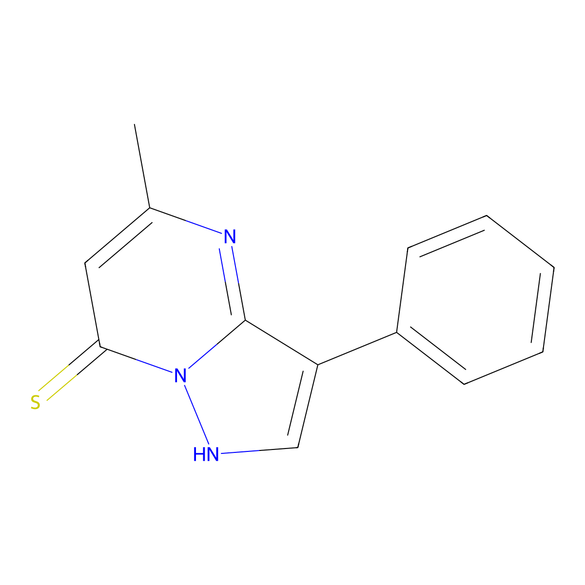 5-Methyl-3-phenylpyrazolo[1,5-a]pyrimidine-7-thiol molecular structure, CAS 850238-91-4