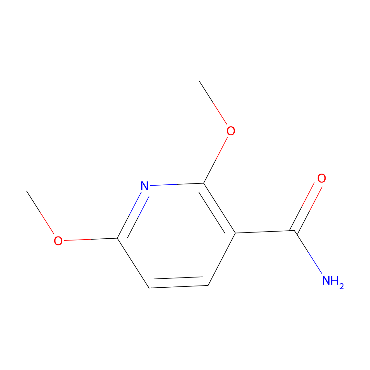 2,6-Dimethoxynicotinamide molecular structure, CAS 850240-53-8
