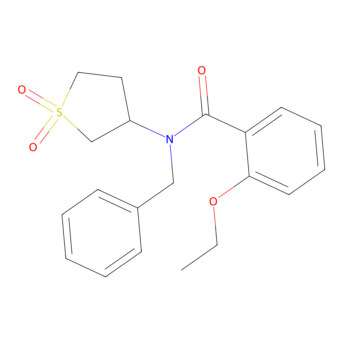 N-benzyl-N-(1,1-dioxidotetrahydrothiophen-3-yl)-2-ethoxybenzamide molecular structure, CAS 850243-59-3
